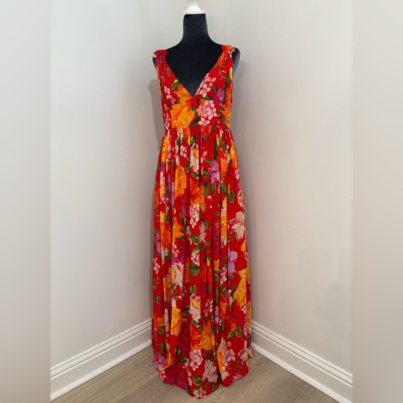 Ronny Kobo Collection Dresses & Skirts - Ronny Kobo Sallee Red Floral Maxi Dress Size L